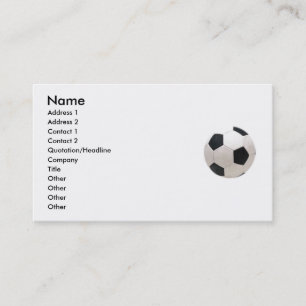Carte de visite de balle de football