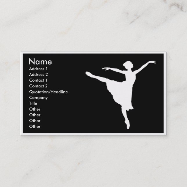 carte de visite de ballerine (Devant)