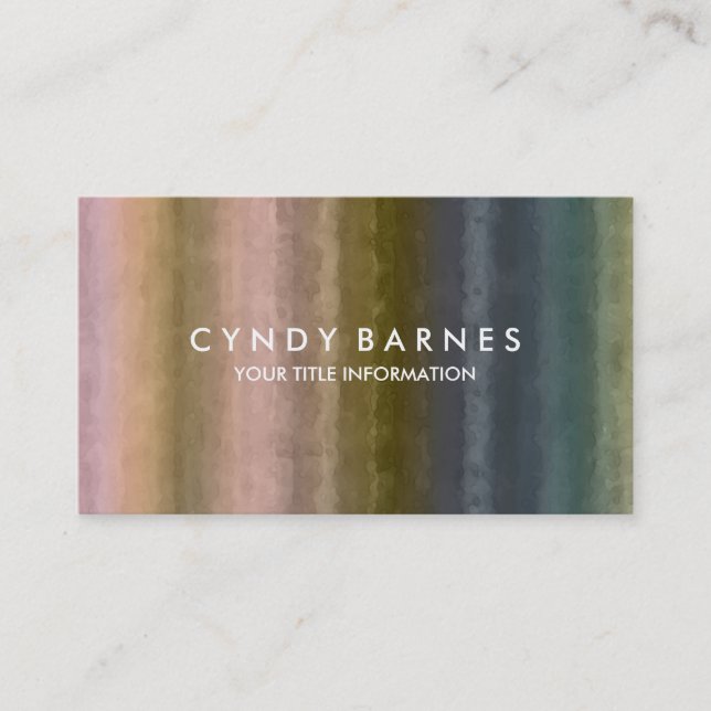 Carte de visite de bande aquarelle (Devant)