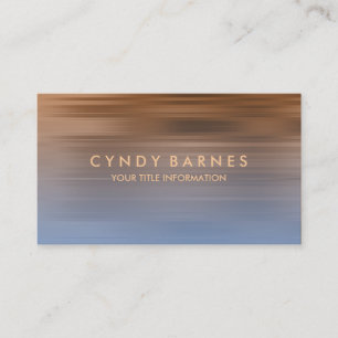 Carte de visite de bande bleu et cuivre