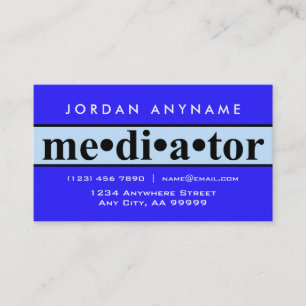 Carte de visite de bande bleue Mediator