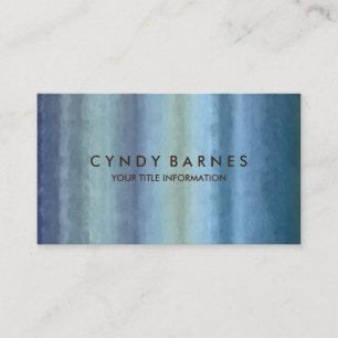 Carte de visite de bande d'aquarelle bleu