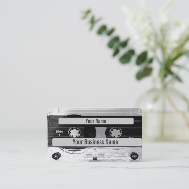 Carte de visite de bande de la cassette audio (Debout devant)