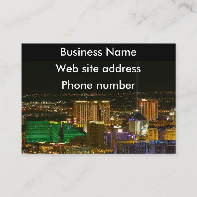 Carte de visite de bande de sud de Las Vegas (Devant)