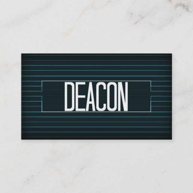 Carte de visite de bande élégant Deacon (Devant)