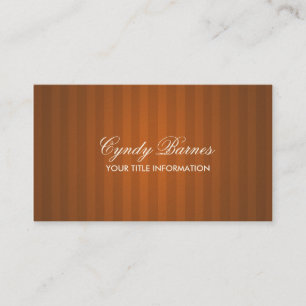 Carte de visite de bande orange brûlé