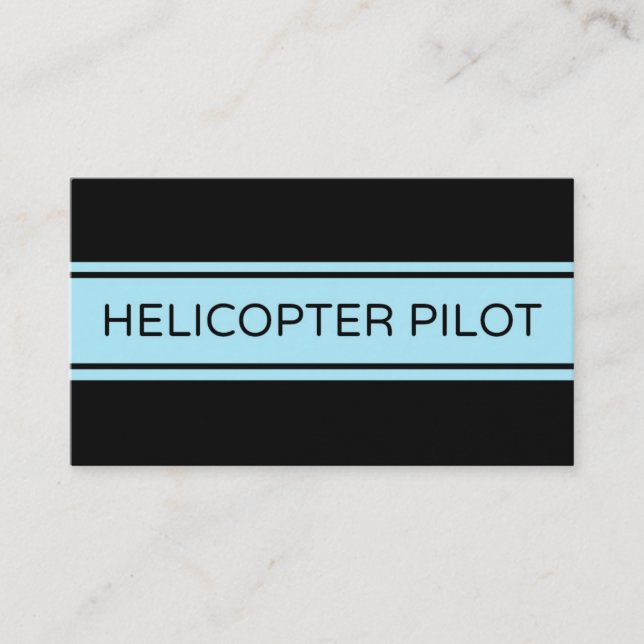Carte de visite de bande pilote d'hélicoptère (Devant)