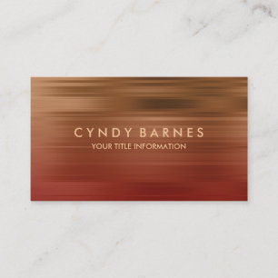Carte de visite de bande rouge et cuivre