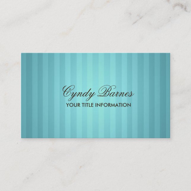 Carte de visite de bande turquoise (Devant)