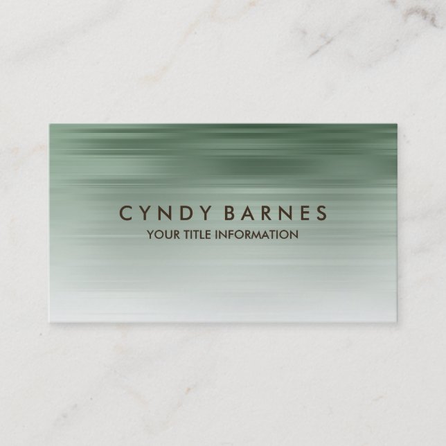 Carte de visite de bande verte (Devant)