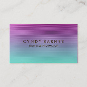 Carte de visite de bande violet et aqua