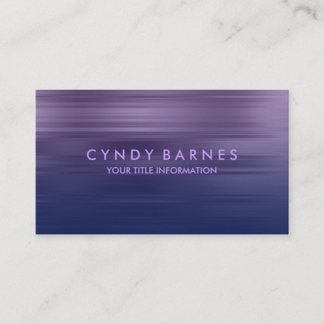 Carte de visite de bande violet et marine (Devant)