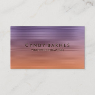 Carte de visite de bande violet et orange