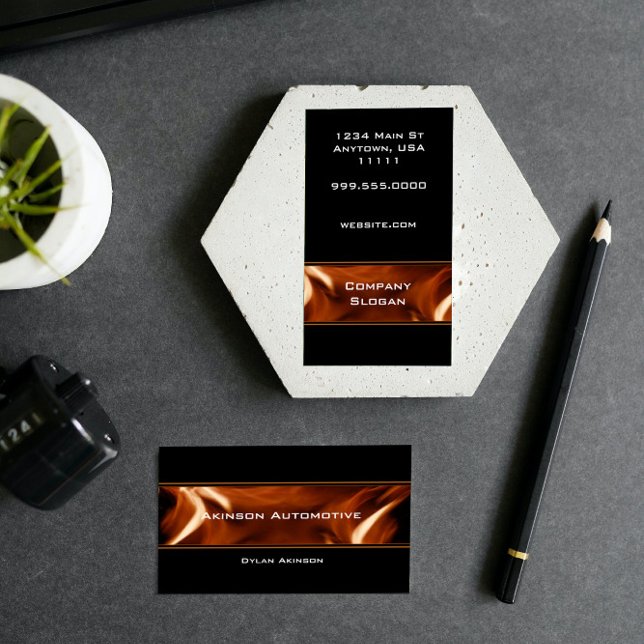 Carte de visite de bannière flamme (Flame Banner Business Card)