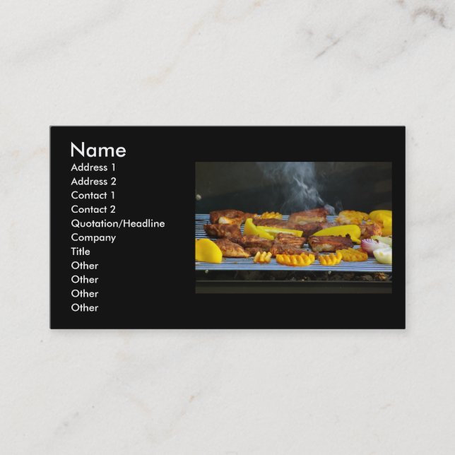 Carte de visite de barbecue (Devant)