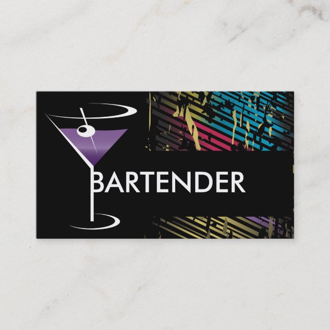 Carte de visite de barman (Devant)