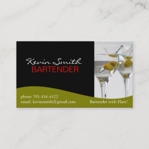Carte de visite de barman