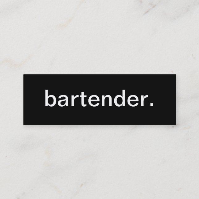 Carte de visite de barman (Devant)