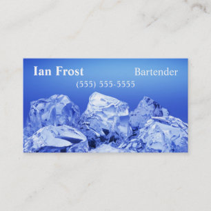 Carte de visite de barman - Glace - Fond blanc
