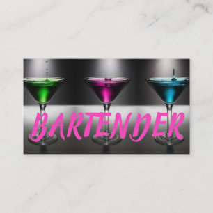 Carte de visite de barman moderne