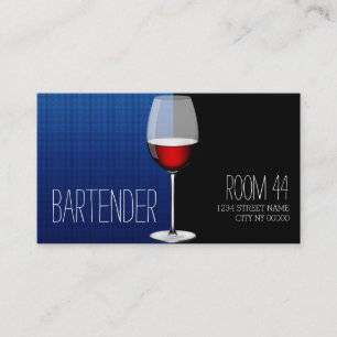 Carte de visite de barman professionnel