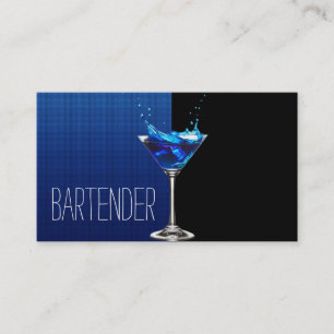 Carte de visite de barman professionnel