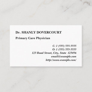 Carte de visite de base, humble et conservateur