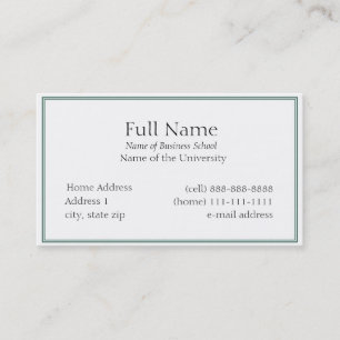 Carte de visite de base pour Students or Company
