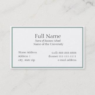 Carte de visite de base pour Students or Company