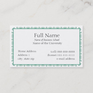 Carte de visite de base pour Students or Company