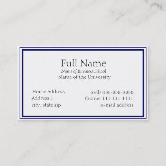 Carte de visite de base pour Students or Company