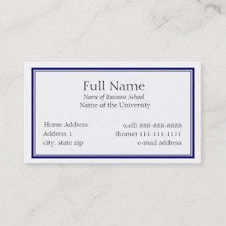 Carte de visite de base pour Students or Company
