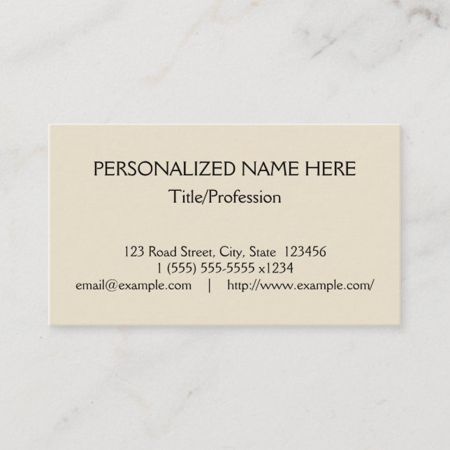 Carte de visite de base, professionnel (Devant)