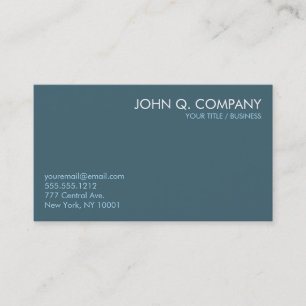 Carte de visite de base propre minimal bleu