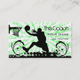 Carte de visite de basket-ball entraîneur
