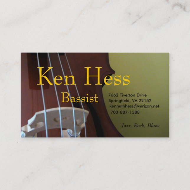 Carte de visite de bassiste (Devant)