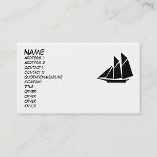 Carte de visite de bateau à voile