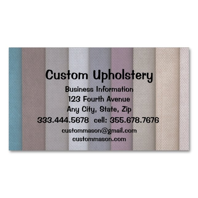 Carte de visite de bateau Upholstery personnalisé (devant)