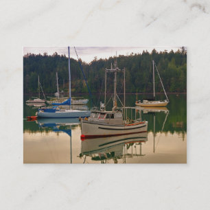 Carte de visite de bateaux de pêche et de voiliers