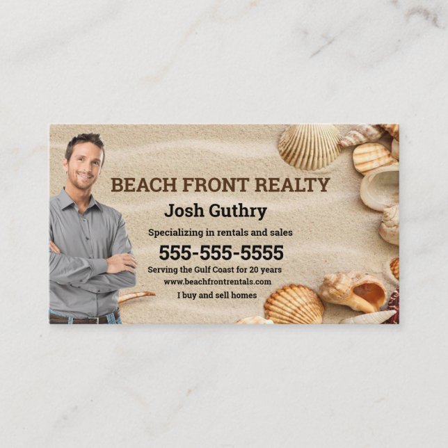 Carte de visite de Beach Realtor (Devant)