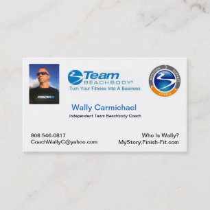 Carte de visite de Beachbody d'équipe