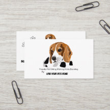 Carte de visite de beagle