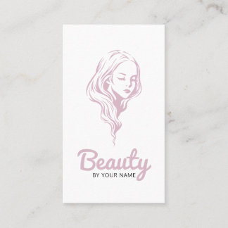 Carte de visite de beauté à visage de fille