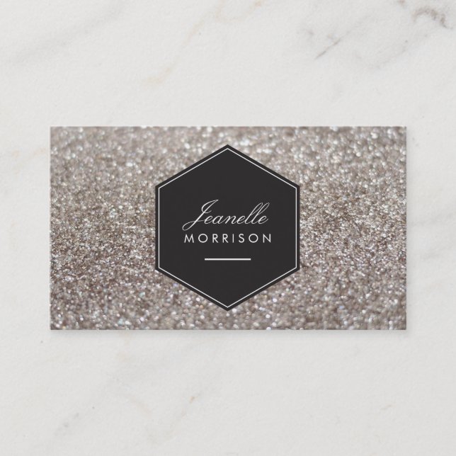Carte de visite de beauté Luxe Silver Parties scin (Devant)