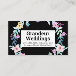 Carte De Visite De Beaux Arrangements Fleurs