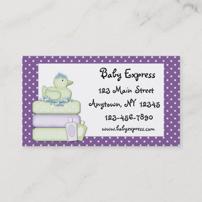 Carte de visite de bébé (Devant)