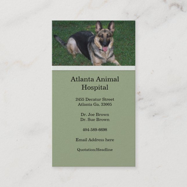 Carte de visite de berger allemand (Devant)