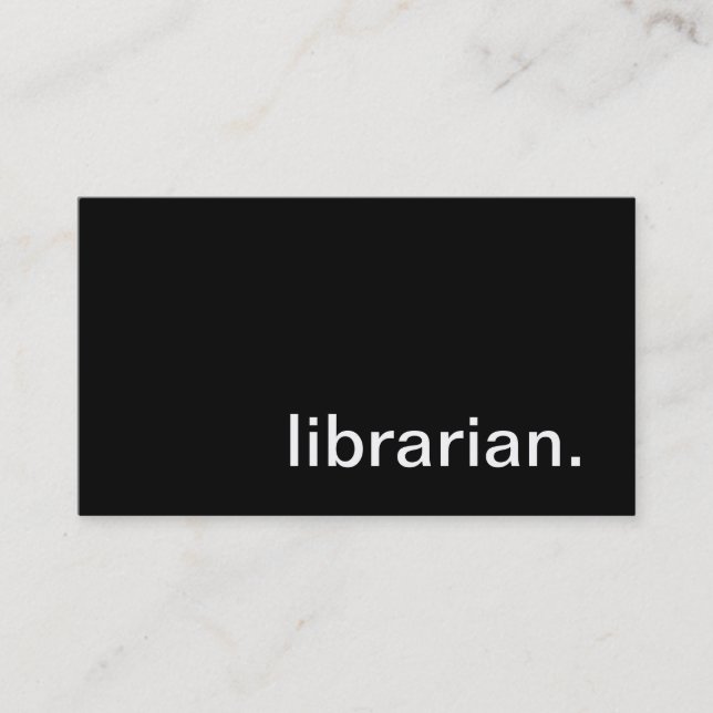 Carte de visite de bibliothécaire (Devant)