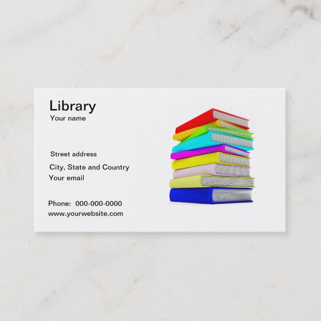 Carte de visite de bibliothèque (Devant)