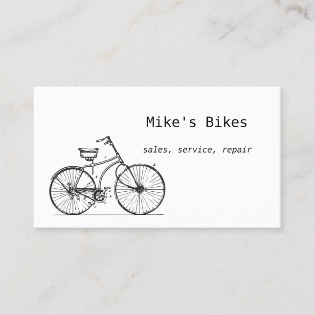 Carte de visite de bicyclette (Devant)